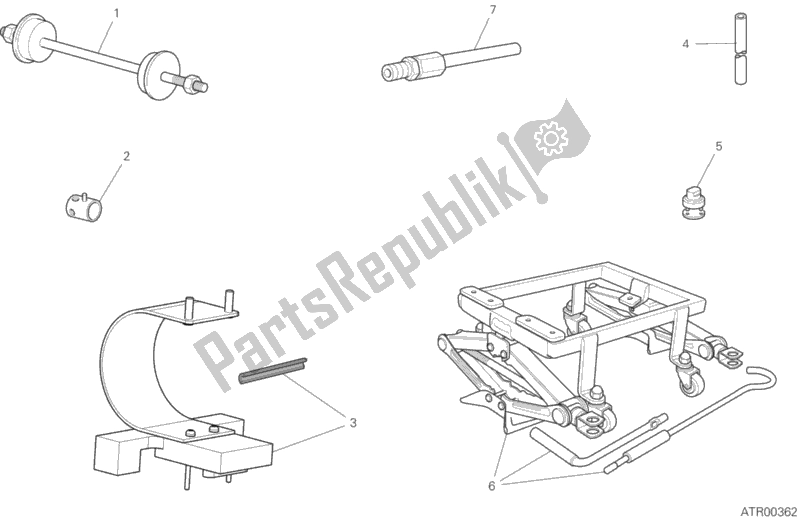 All parts for the Workshop Service Tools, Frame of the Ducati Scrambler Cafe Racer Thailand USA 803 2018